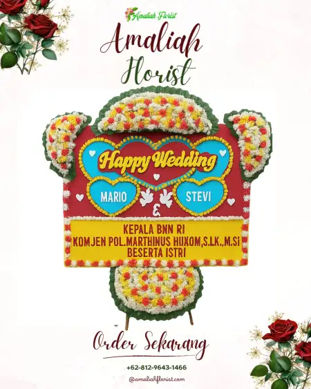 Papan Bunga Pernikahan Basilam Baru